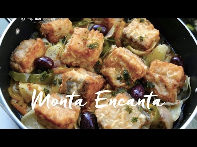 COMO FAZER BACALHAU EM POSTAS COM BATATAS E PIMENTÕES