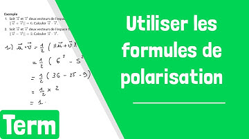Comment utiliser les formules de polarisation pour calculer un produit scalaire ?