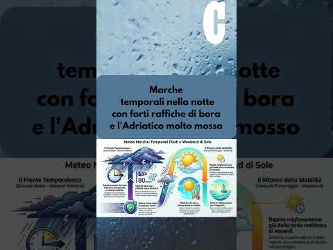Video Marche, temporali nella notte con forti raffiche di bora e l'Adriatico molto mosso