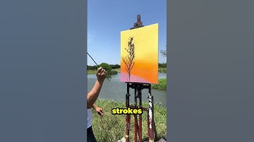 He Makes Millions Just by Painting with Tree Branches! #shorts #painting