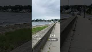 Portsmouth RI June 27 2023 Very windy storm off of RI coast line