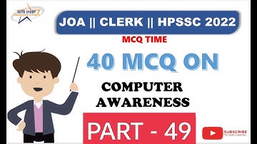Computer MCQs || PART - 49 || JOA - 965 || HPSSC || Libre office Basics || #joait