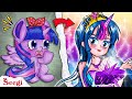 My little pony turns into princess  stop motion paper  seegi story