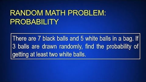 Random Math Problem: Probability