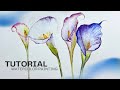 Tried Painting Realistic Calla Lilies in Watercolor – Step by Step Guide
