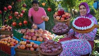 حلوى منزلية لذيذة بالرمان الطازج من المزرعة 