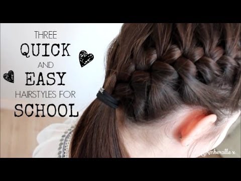 Quick And Easy Hairstyles For School Youtube