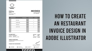 Restaurant Invoice Design Adobe Illustrator