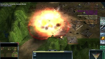 Command and Conquer Generals Apocalyptic Mod Zero Hour Superweapons 1V3 boss general Challenge