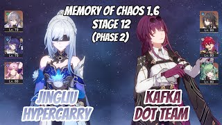 Jingliu Hypercarry & Kafka DoT w/ Ruan Mei Memory of Chaos Stage 12 (3 Stars) | Honkai Star Rail