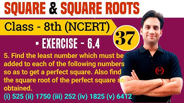 Find the least number which must be added to each of the following numbers so as to get a perfect