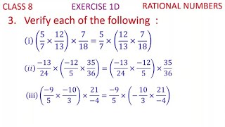 class 8 RS AGGARWAL BOOK CHAPTER 1 EXERCISE 1D (Q. N. 3) #ikbmaths