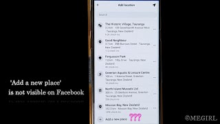 'Add a new place' is not showing on Facebook