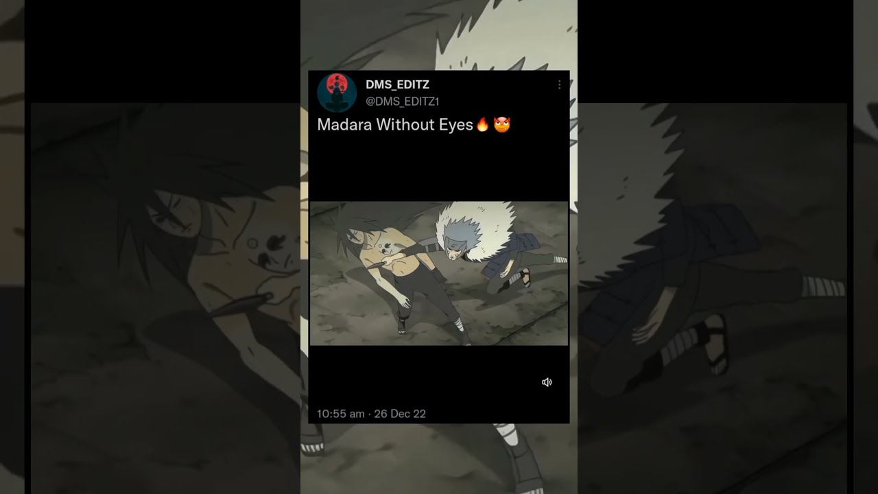 Madara Without Eyes Naruto Sasuke Animeedits