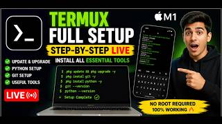 • Termux Full Setup 2026 | Install All Essential ToolsStep-by-Step LIVE on Mac M1