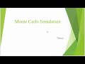 Theory of Monte Carlo Simulation