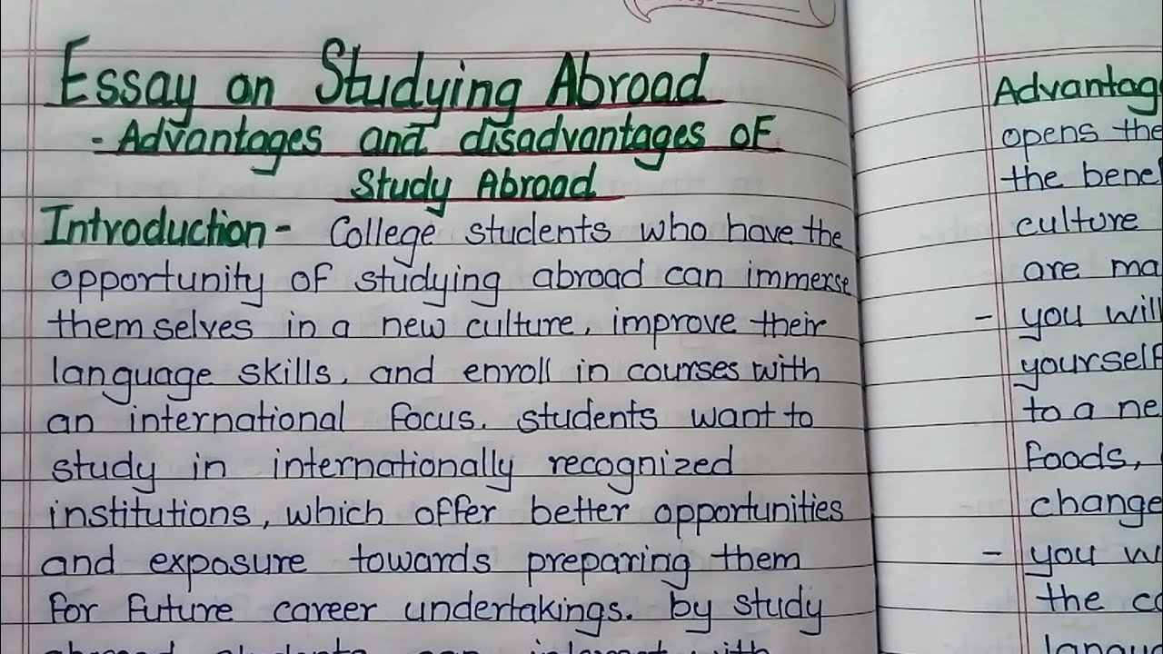 disadvantage of studying abroad essay