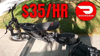 $35/HR DOORDASH DELIVERY ON A SUR RON X ELECTRIC DIRT BIKE! MY BEST DOORDASH HOURLY RATE OF 2022!