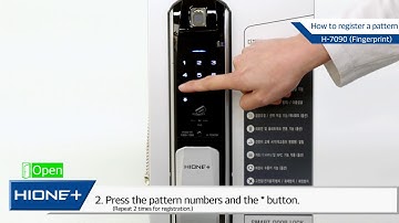 Hione Plus Smart Digital Door Lock :  How to register pattern for fingerprint type doorlock