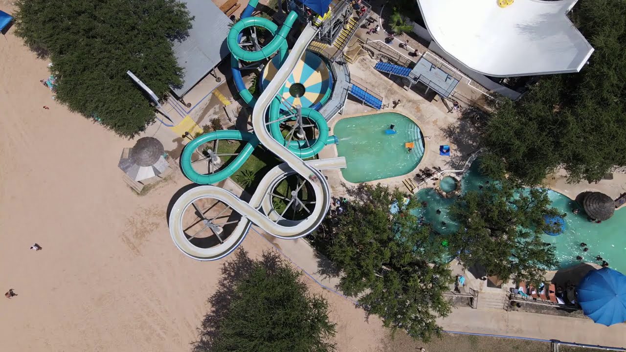 Aerial Lake Travis, Austin Texas Oasis, Volente Beach Water Park