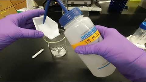 Prepare a 0.9% saline solution