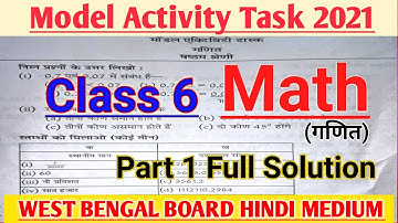 Class 6 Math (गणित) Model Activity Task 2021 in Hindi/ Part 1||Model Activity Task|| ||Hindi Medium