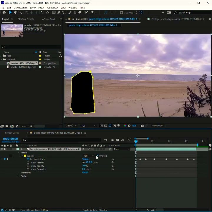 Remove object in video after effects match cut studio youtube