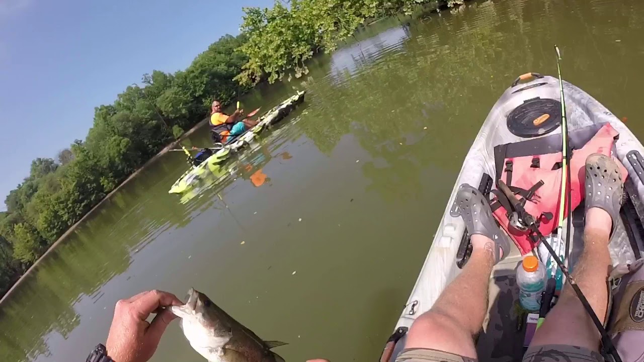 Largemouth bass fishing lake rhodhiss nc with nckayak_angler YouTube