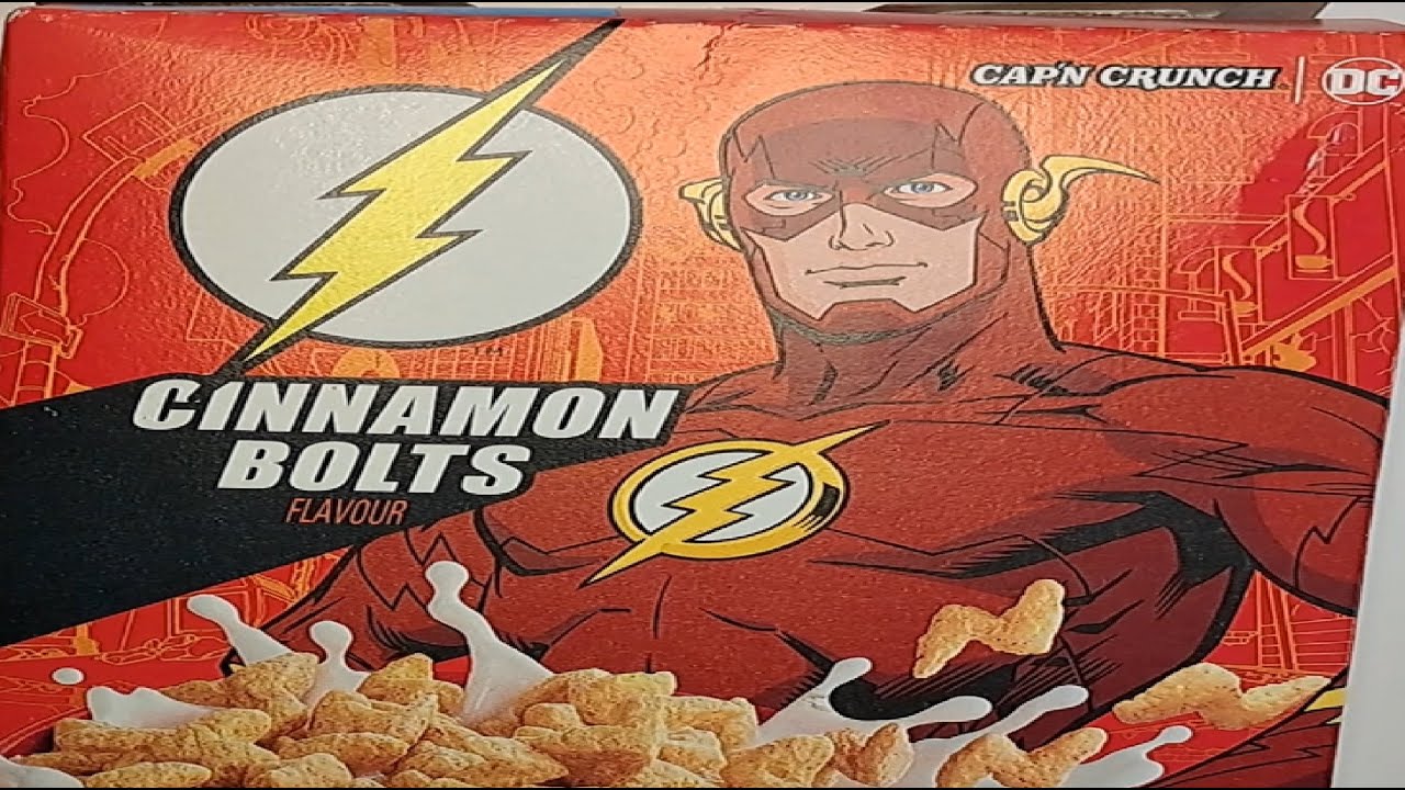 Cap'n Crunch Flash Cinnamon Bolts Cereal Review YouTube