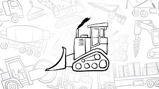 How to Draw a Simple Bulldozer | Step-by-Step Lesson