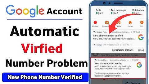 New Phone Number Verified Google Account||Google Me Automatic Number Verify Problem