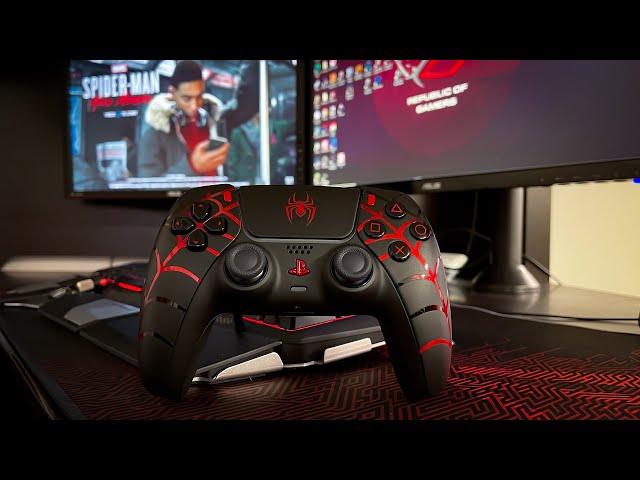 Custom Spiderman Miles Morales Themed Playstation 5 PS5 Dualsense Wireless  Controller 