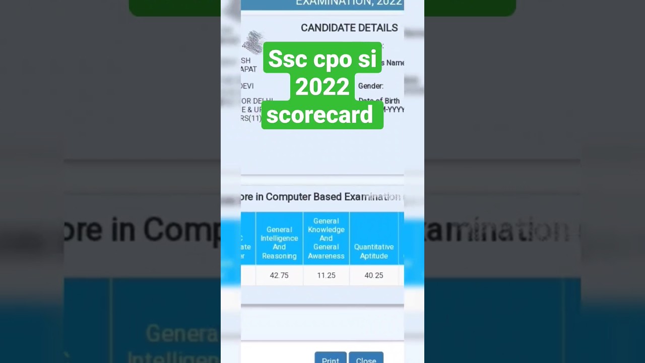 CPO FINAL MARKS !! SSC CPO !! SCORECARD #sscresults2022 ##ssccposi2022 #trending #cpo