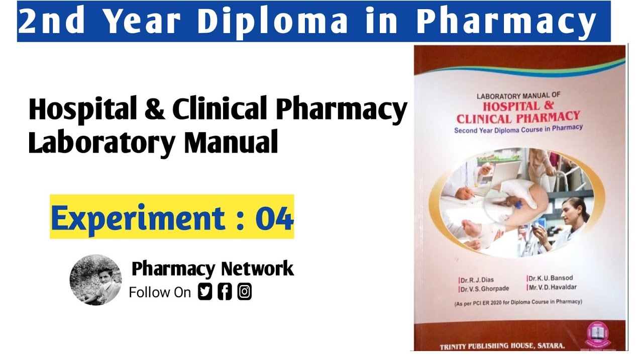 Hospital Clinical Pharmacy Manual D Pharm 2nd Year Bhisesir