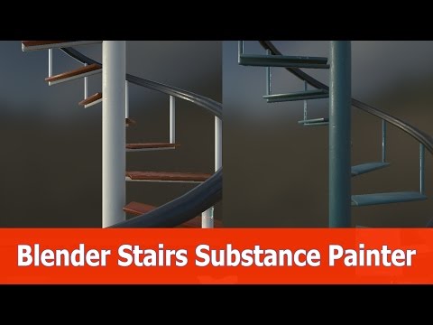 Blender and Substance Painter texturing tutorial: Stairs