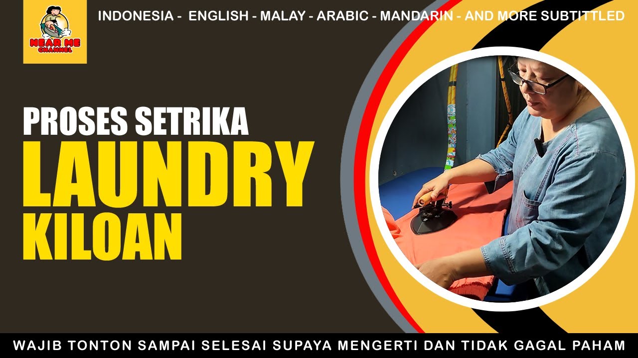 PROSES SETRIKA PADA LAUNDRY KILOAN