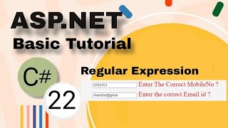 Regular expression in asp.net