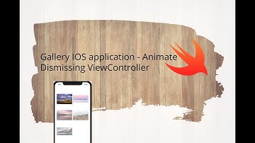 Gallery App - Animate Dismiss transition between ViewControllers