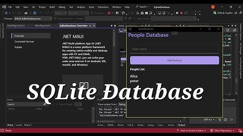 SQLite Database in .Net MAUI Project using Visual Studio and GitHub Copilot