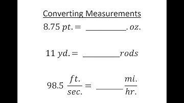 Converting Measurements /Compound Measurements