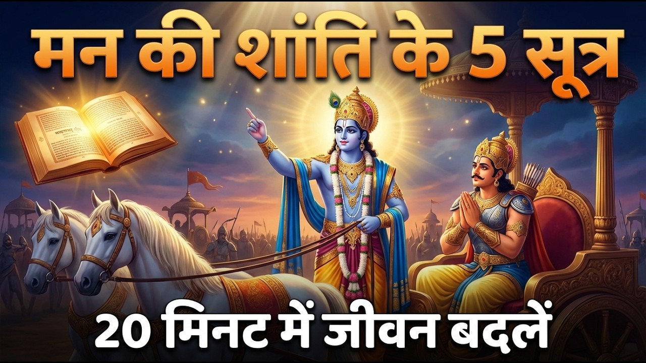 मन की शांति कैसे पाएं? गीता के 5 अमूल्य सूत्र | Bhagavad Gita Life Lessons | Stress Free Life