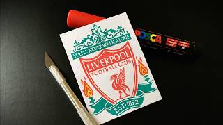 Liverpool FC | Emblem Drawing 🟥⬜ with POSCA markers