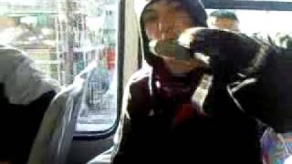 kezzy k and chubbz on bus