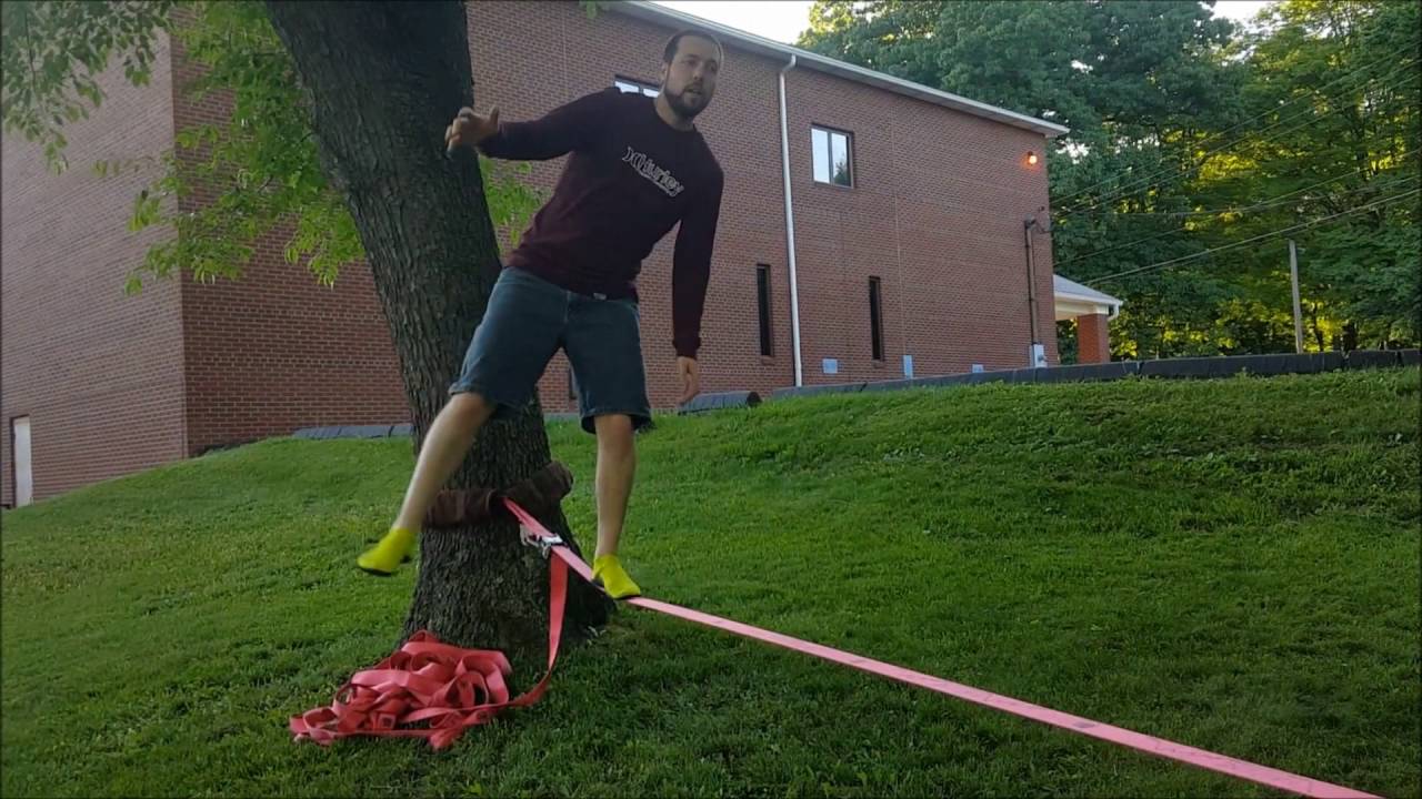 how to walk a slackline YouTube