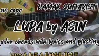 LUPA by ASIN guitar chords with lyrics plucking screenshot 5