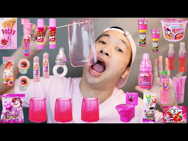 MAKAN SERBA WARNA PINK | Mukbang Pink food | One Color Food | Chocolate Dessert (Eating Show) class=