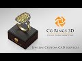 Bague avec Diamants - Joaillerie 3D CAO
