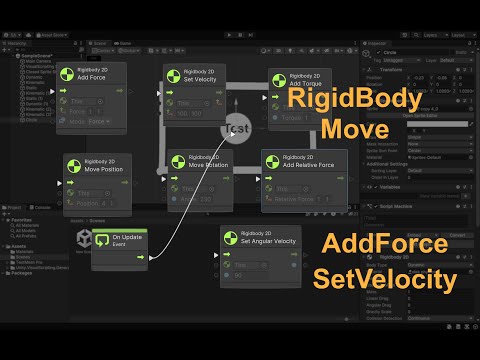 Move Rigidbody methods in Unity bolt - Add Force , Set Velocity