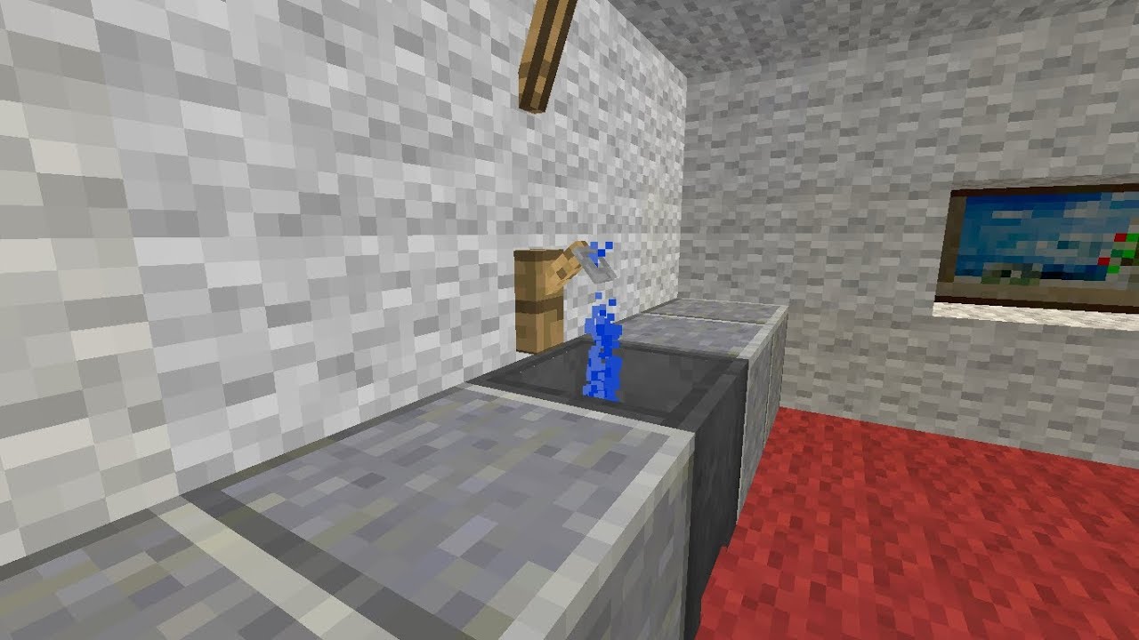 First Working Minecraft Sink! [Snapshot 14w04a]
