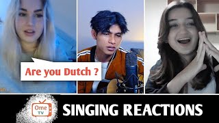 Cewek ini sampe Grogi setelah di Nyanyiin wkwk | SINGING REACTIONS OmeTV